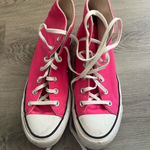 Converse Pink and White High-Tops